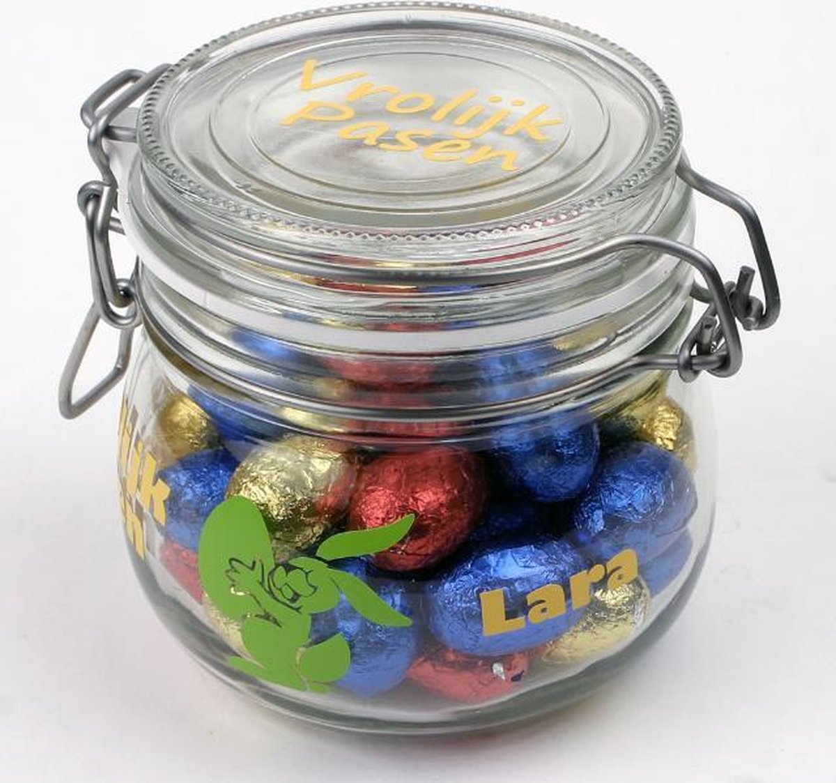 Leuk kado met naam snoeppot - glas
