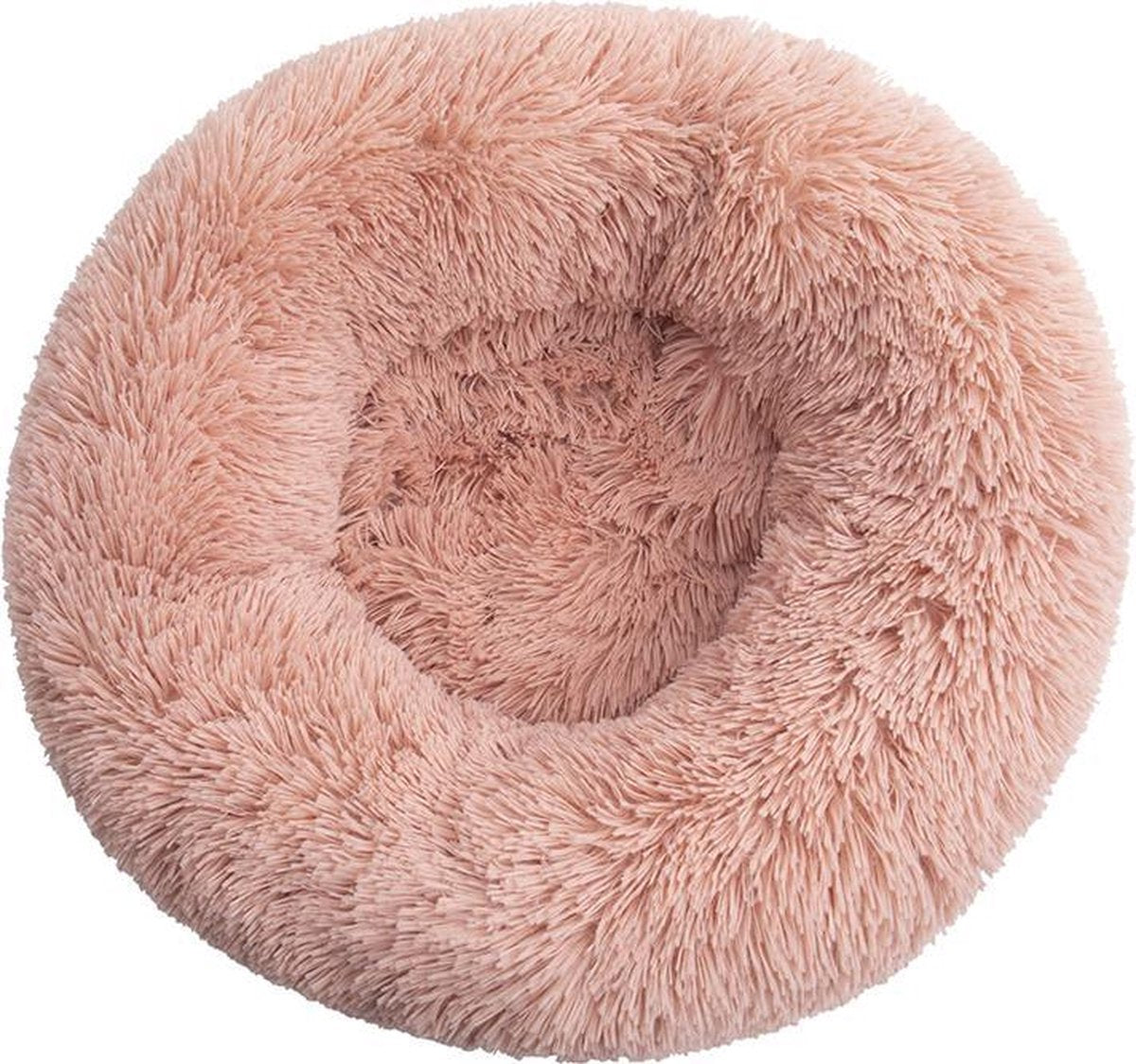 BEESSIES® donut hondenmand/kattenmand 60 cm - wasbare hoes - poeder roze - huisdierbed hond kat mand