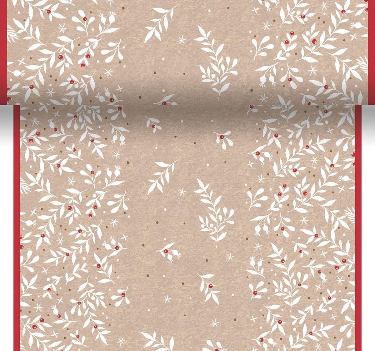 Duni Tafelloper Xmas Berries 480 Cm Papier Beige