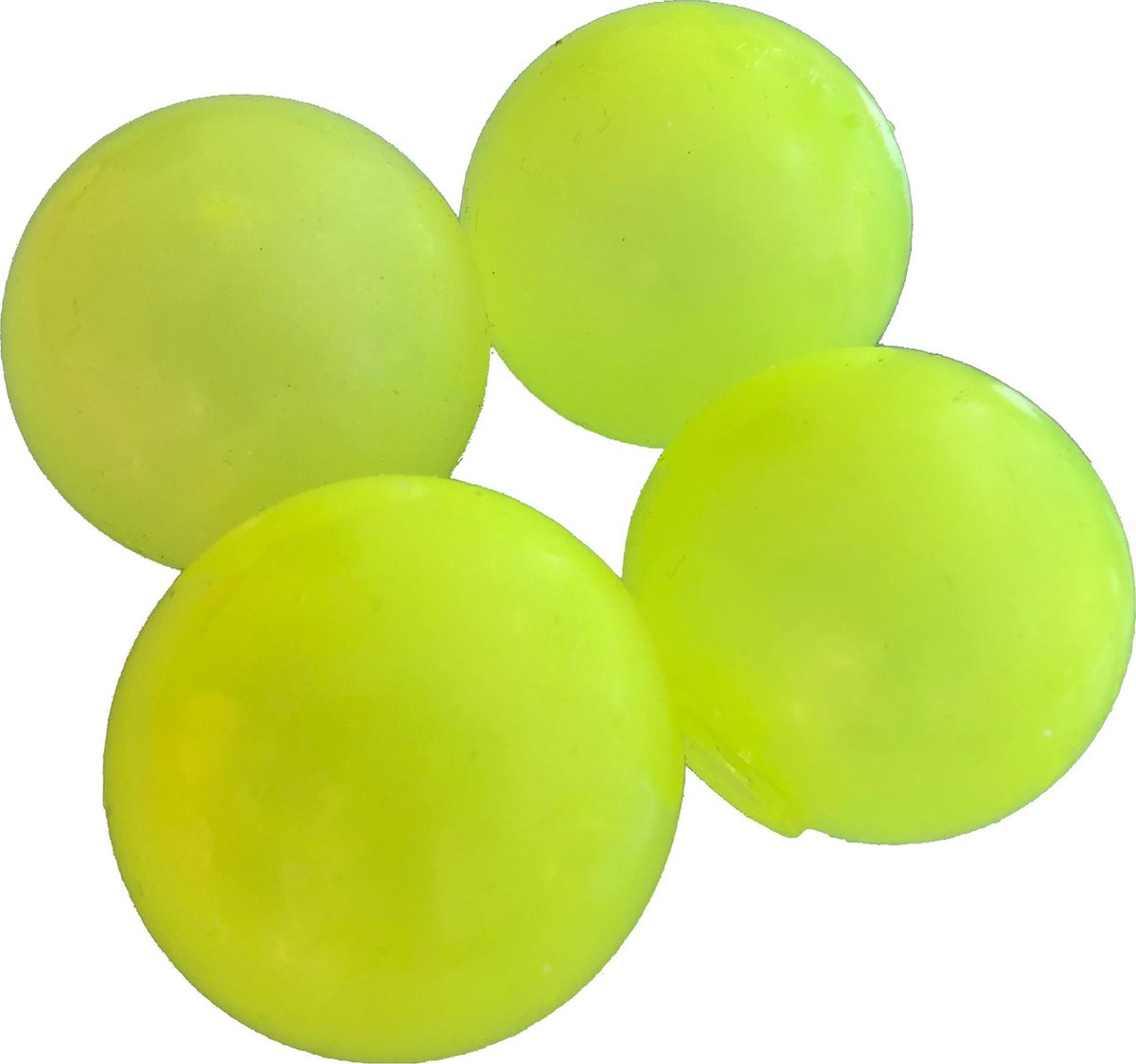 Sticky Balls - Glow in the Dark - Globbles - Geel - 4 stuks