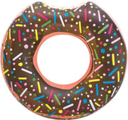 Opblaasbaar XXL Donut Zwemband 100 x 100 CM - Water Speelgoed Eten Bruin - Voor kinderen of Volwassenen Groot