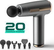 Massage Gun Pistool Apparaten Sport en Relax - 20 snelheden - 6 opzetkoppen -