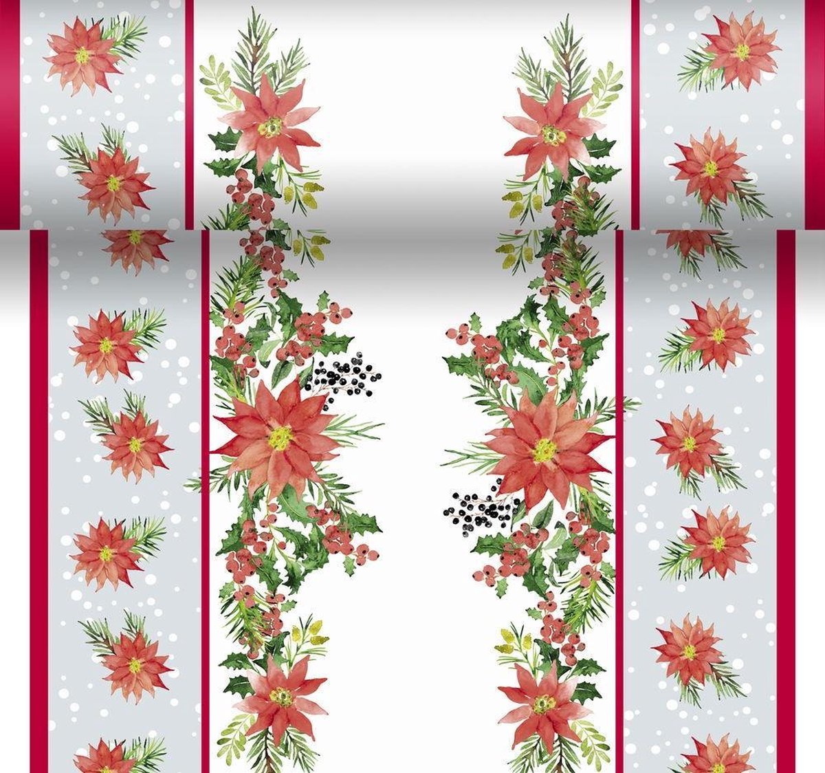 Duni Tafelloper Xmas Flowers 480 Cm Papier