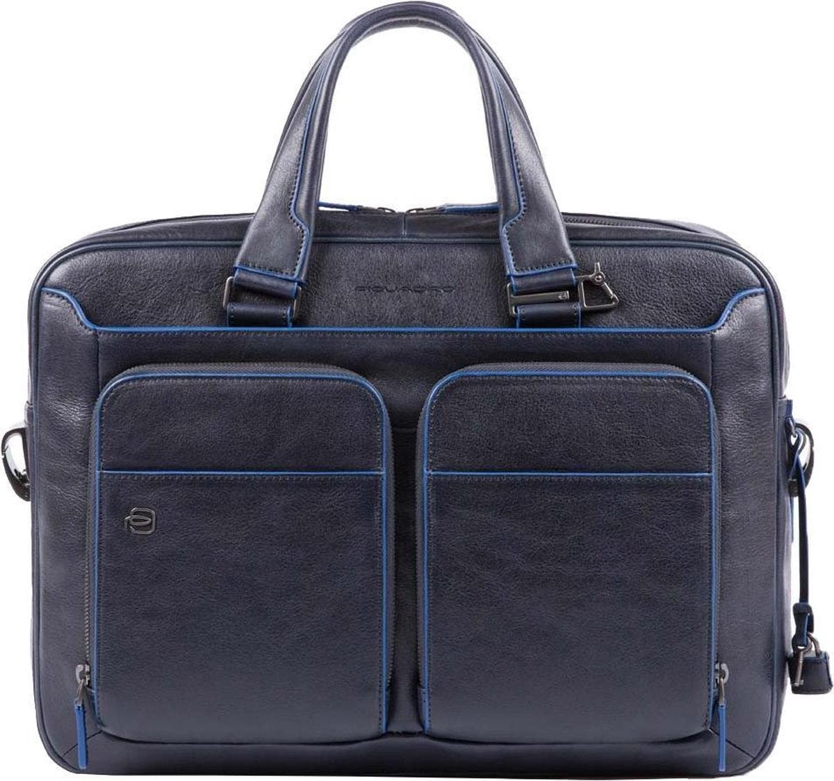 Piquadro Laptoptas Blue Square S Leer - blauw