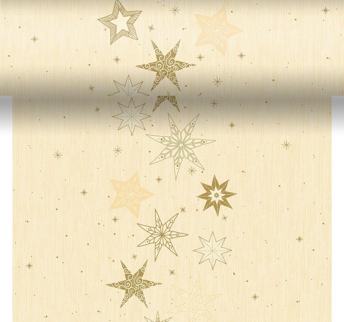 Duni Tafelloper Star Stories 480 Cm Papier Crème