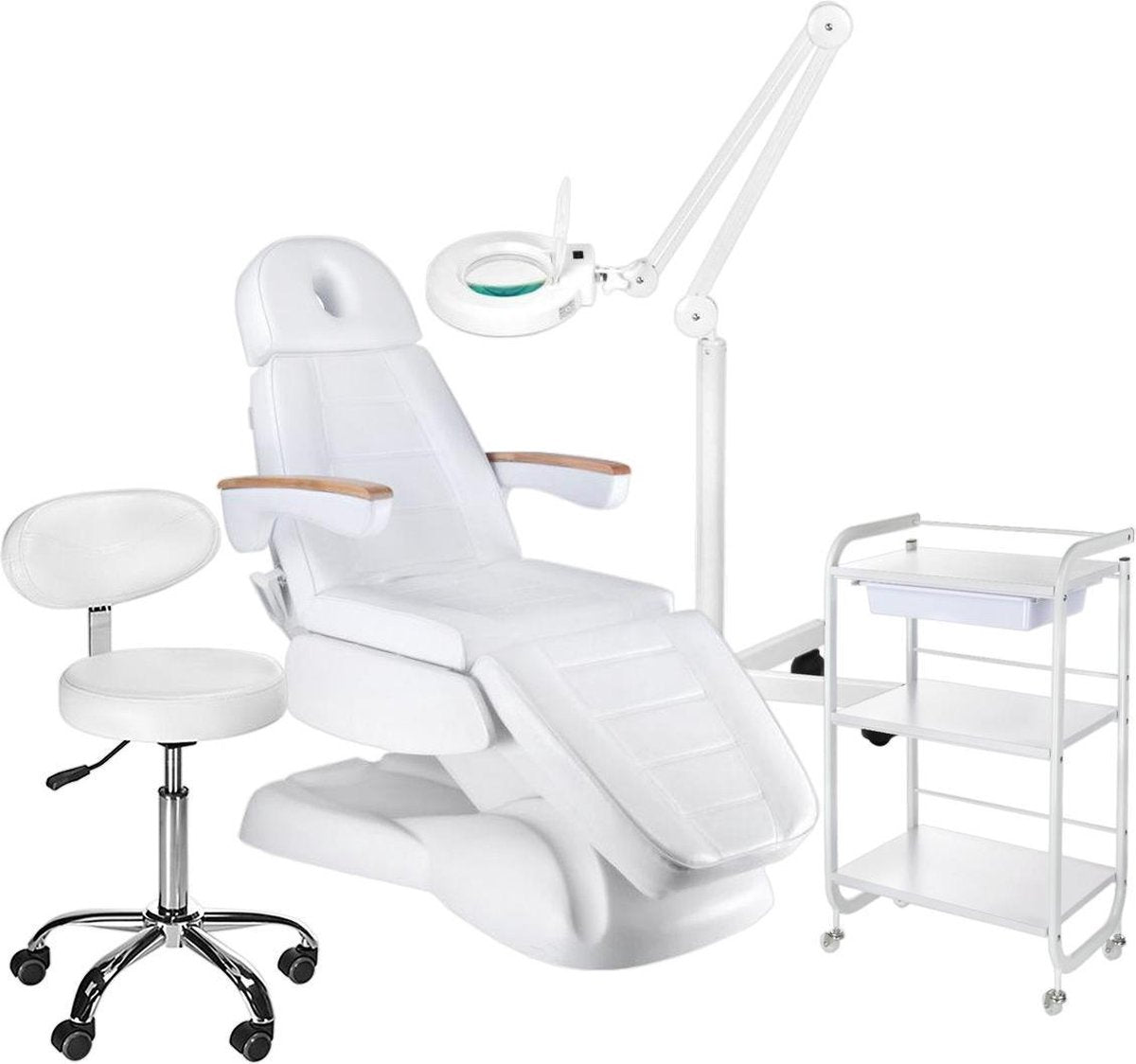 Behandel/pedicure starter set wit INCL. behandelstoelhoes  (12)