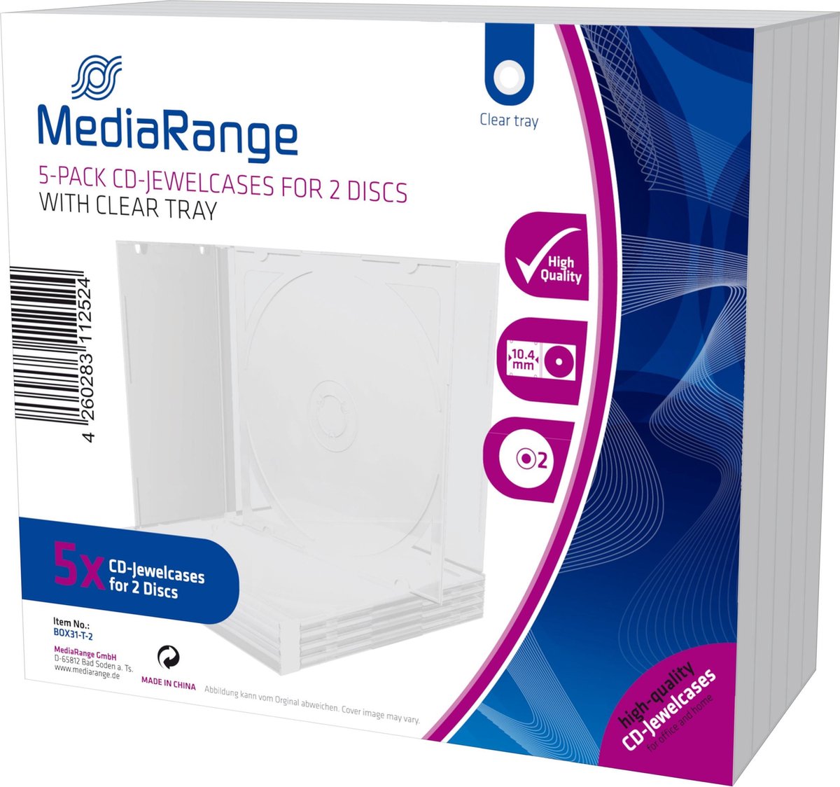 MediaRange Cajas CD doble
