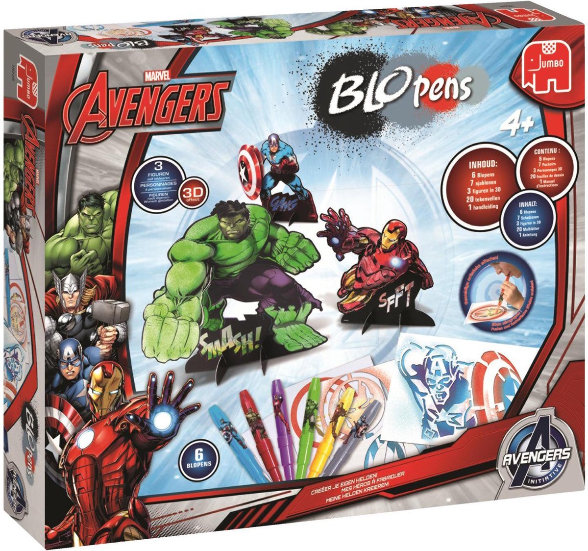 Blopens Marvels Avengers Set – 38x28x6cm | Kleuren en Tekenen | Superhelden Knutselset voor Kinderen