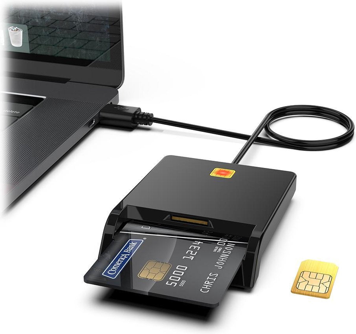 LotaHome® - Id-kaart lezer - eiD kaartlezer - Identiteitskaartlezer - Multifunctionele kaartlezer - Smartcard reader - Windows