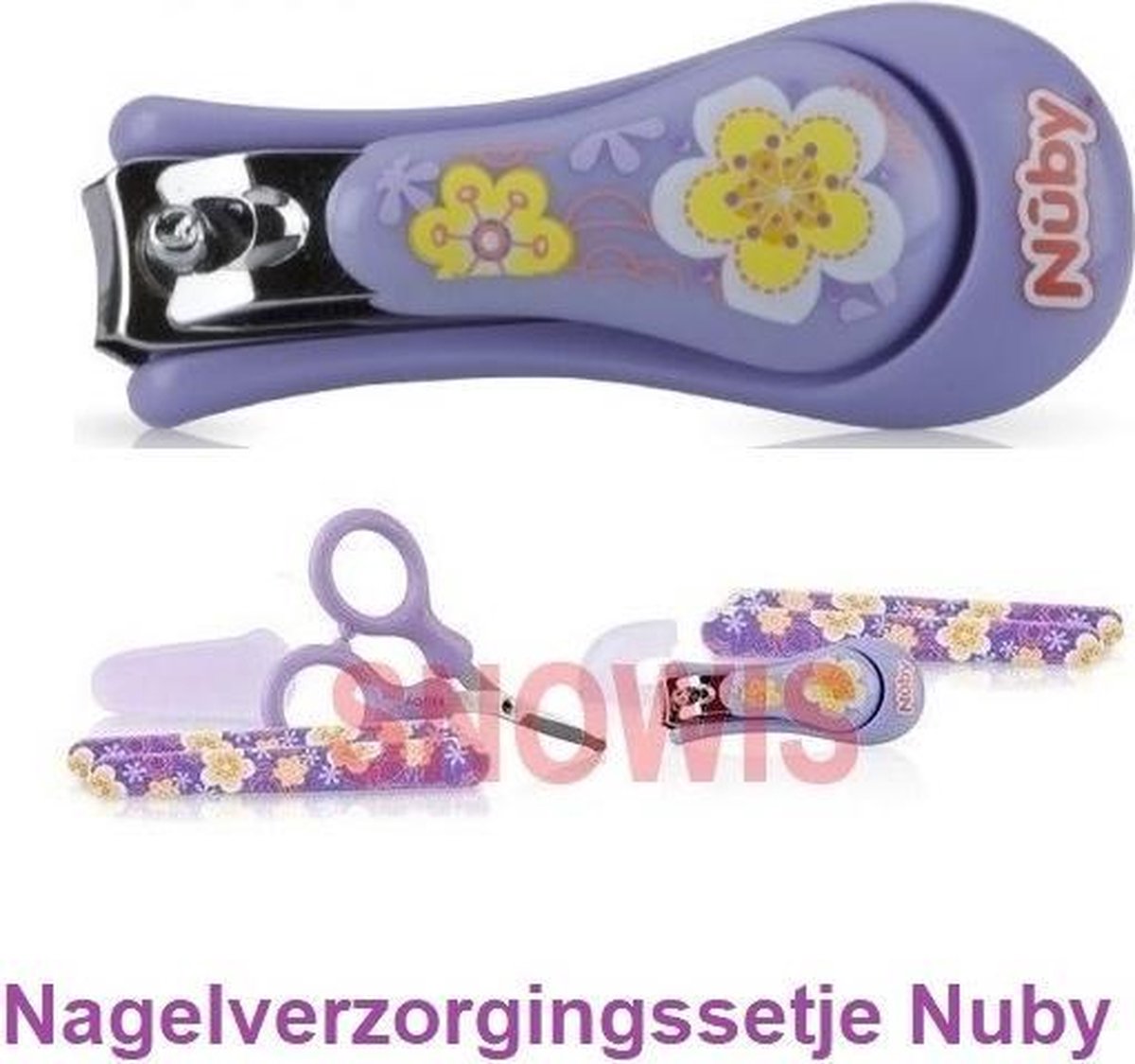 Nagelverzorgingssetje Manicureset Nuby Paars
