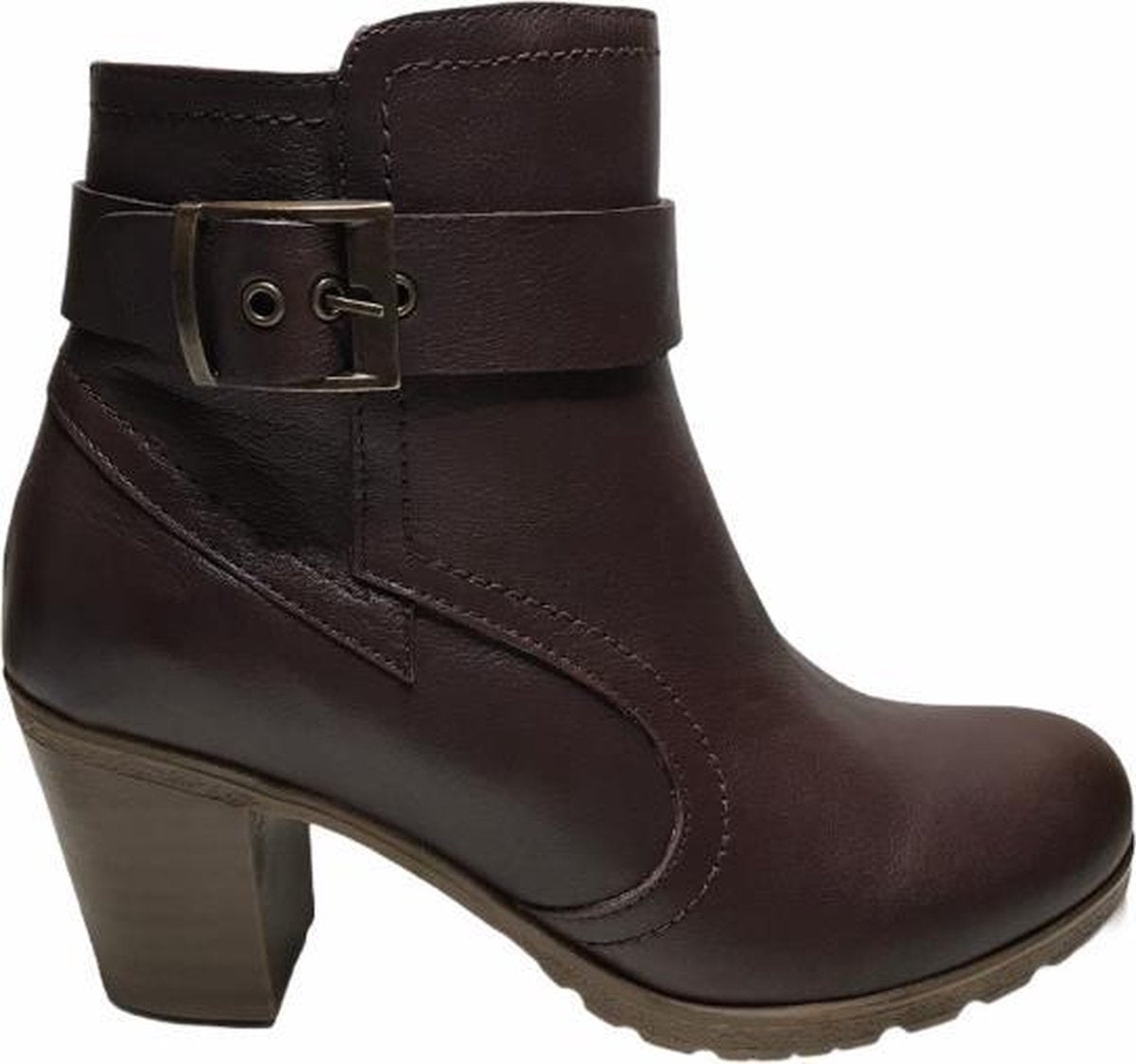 manlisa gesp 7.5 cm haklaarsje W232-7673 dk bruin mt 40