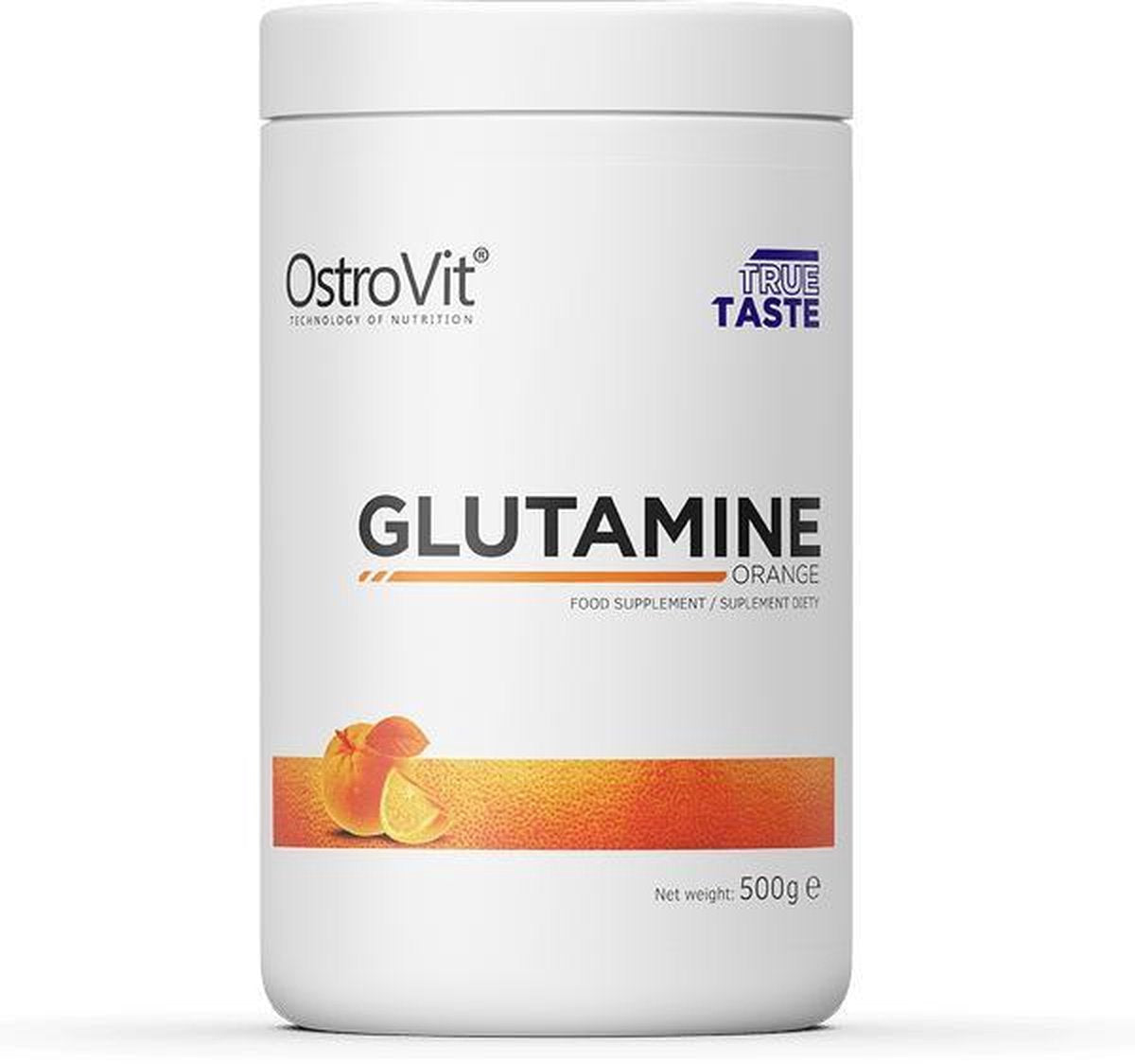 Aminozuren - Glutamine 500g OstroVit - Sinaasappel + GRATIS Bulk Shaker 700ml