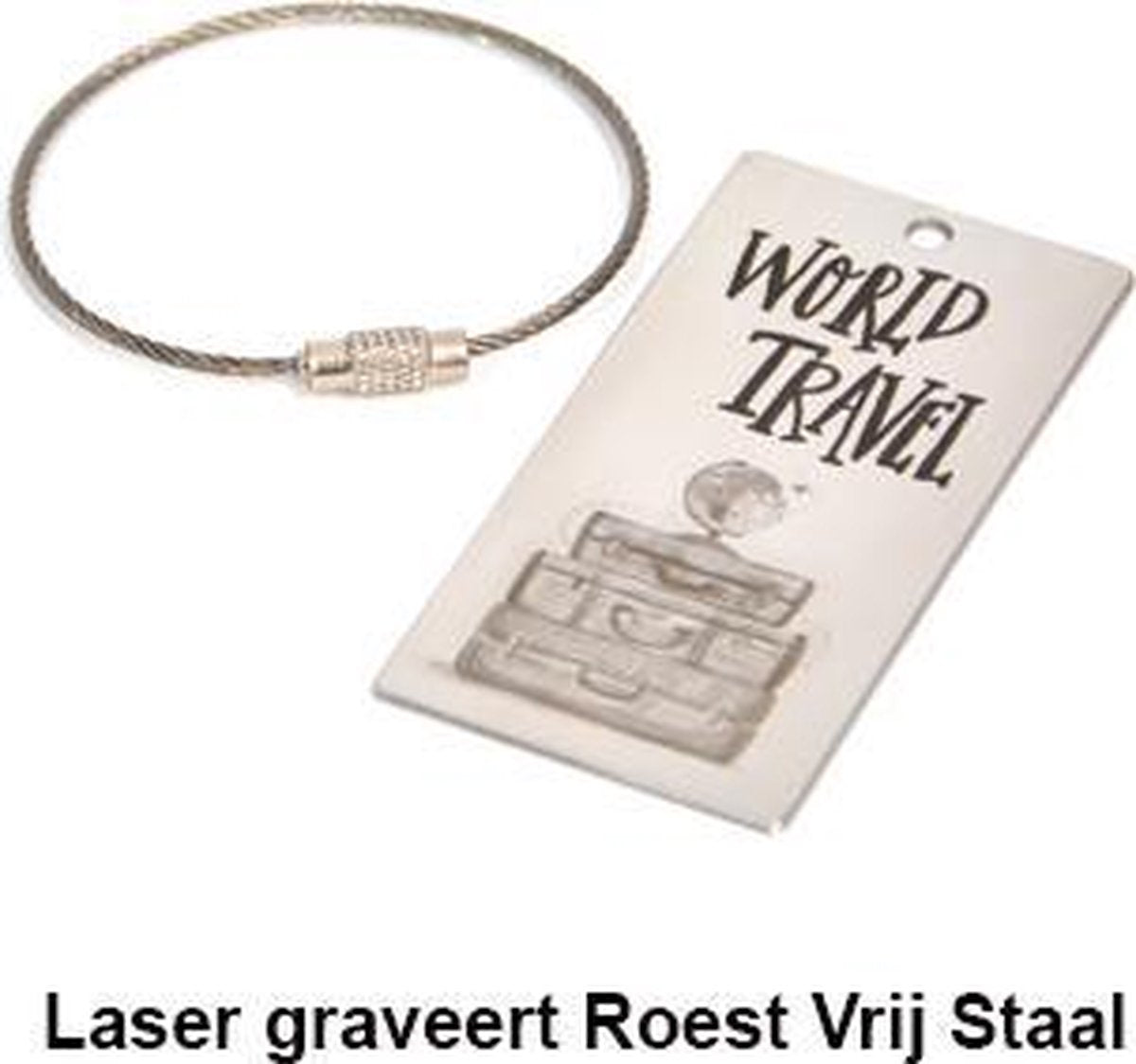 Kofferlabel RVS World Travel