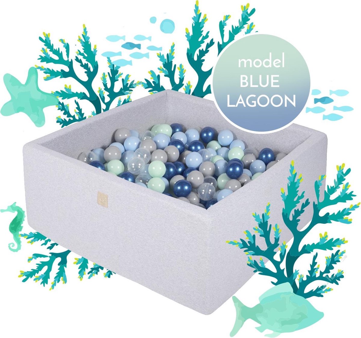 MeowBaby® Ballenbak Set met 300 ballen - Blue Laggon set