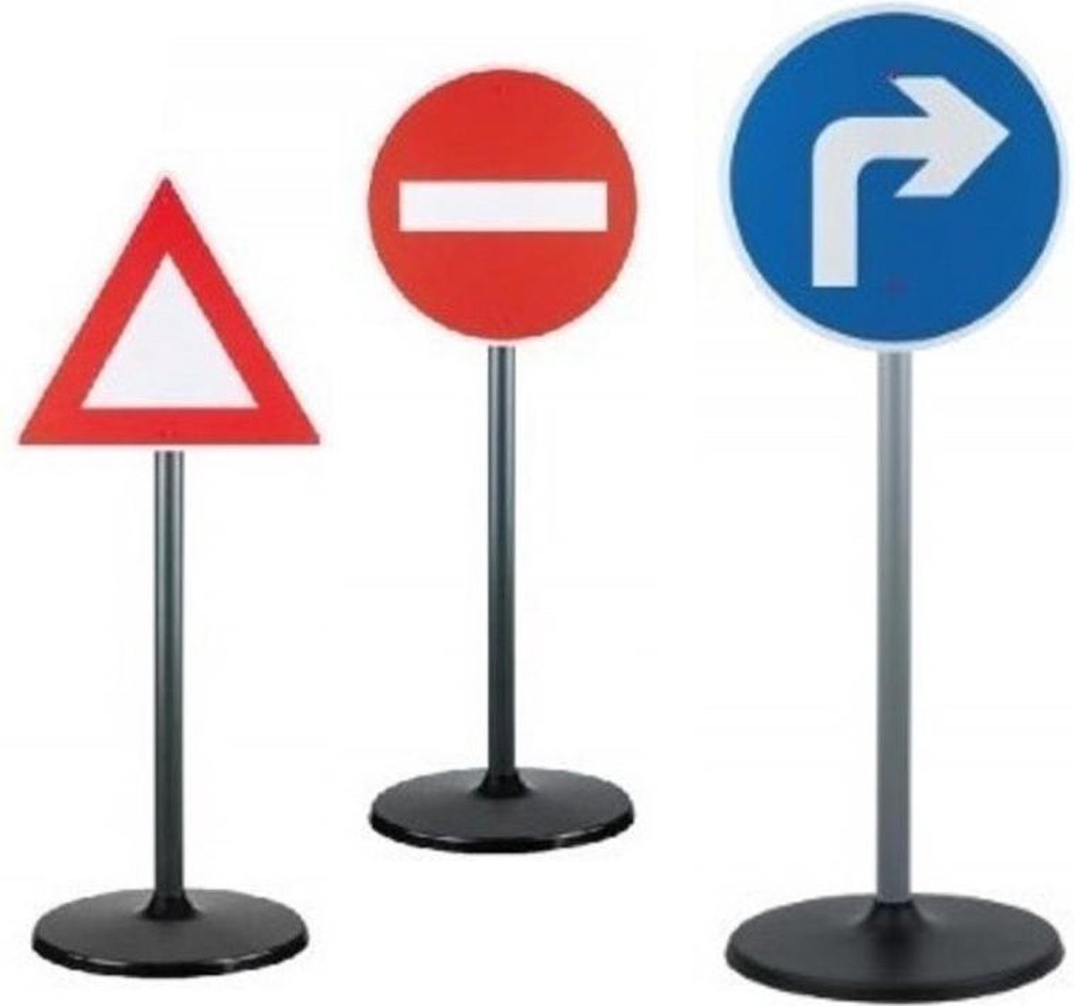 Playfun Verkeersborden Road Sign 65 Cm 3 Stuks