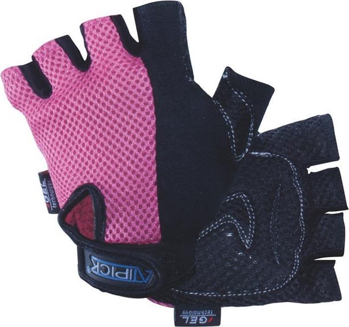 Atipick Fitness-handschoenen Mesh/katoen Roze Maat L