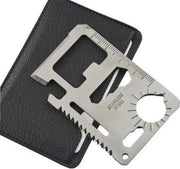 Credit Card Multi Tool - 11 Functies - Pinpas Formaat - RVS - Met Hoesje