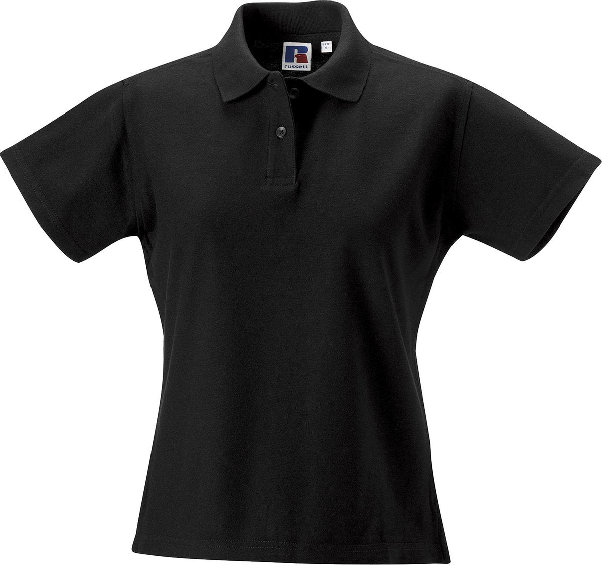 Russell Europa Vrouwen/dames Ultieme Klassieke Katoenen Korte Mouwen Poloshirt (Zwart)