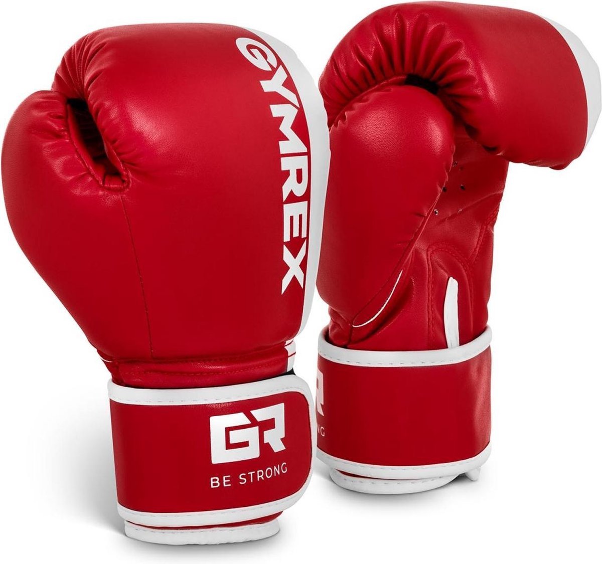 Gymrex Bokshandschoenen kinderen - wit-rood - 6 oz