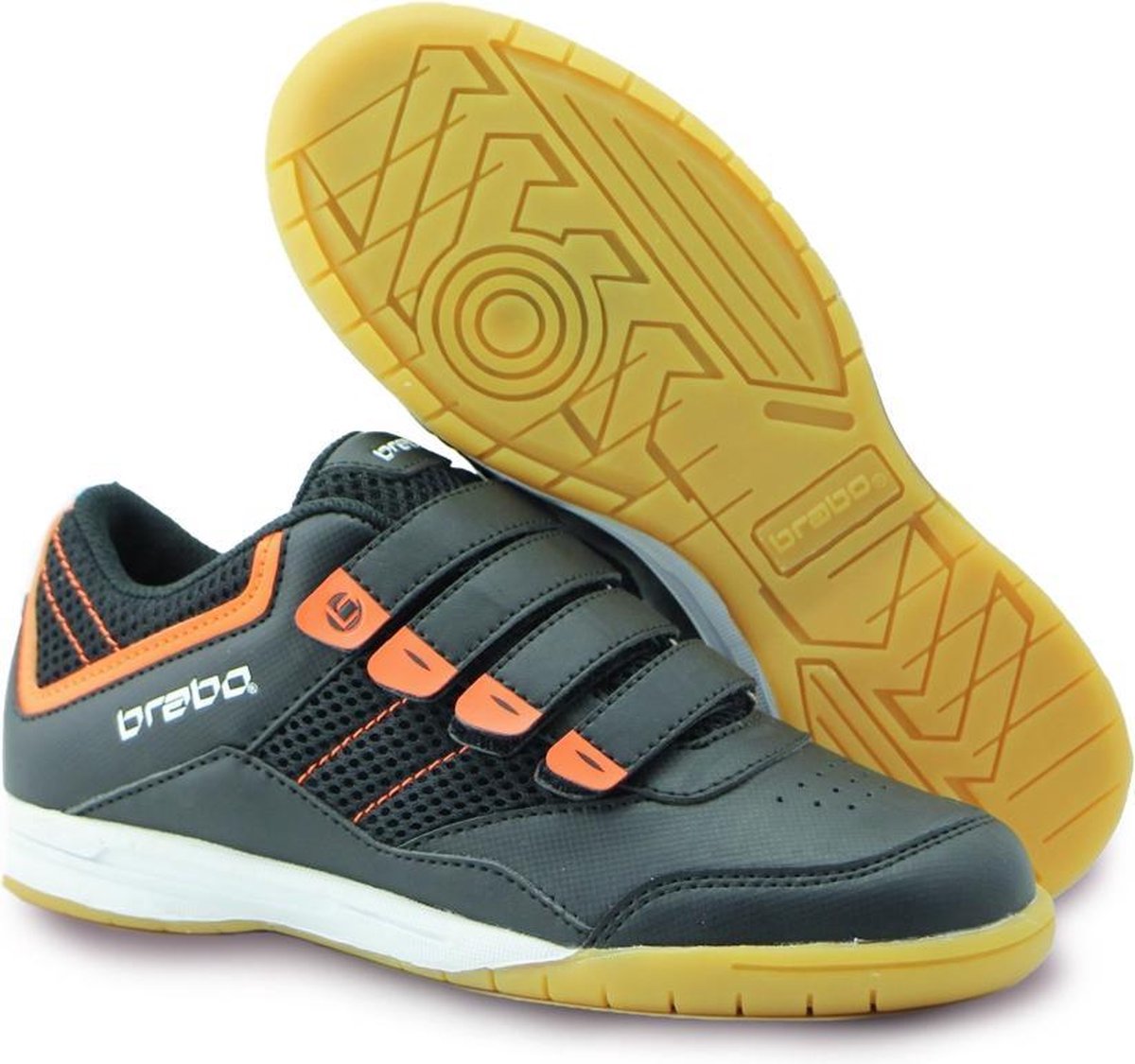 Brabo Brabo Indoor shoe Black/Orange Hockeyschoenen Unisex - Orange