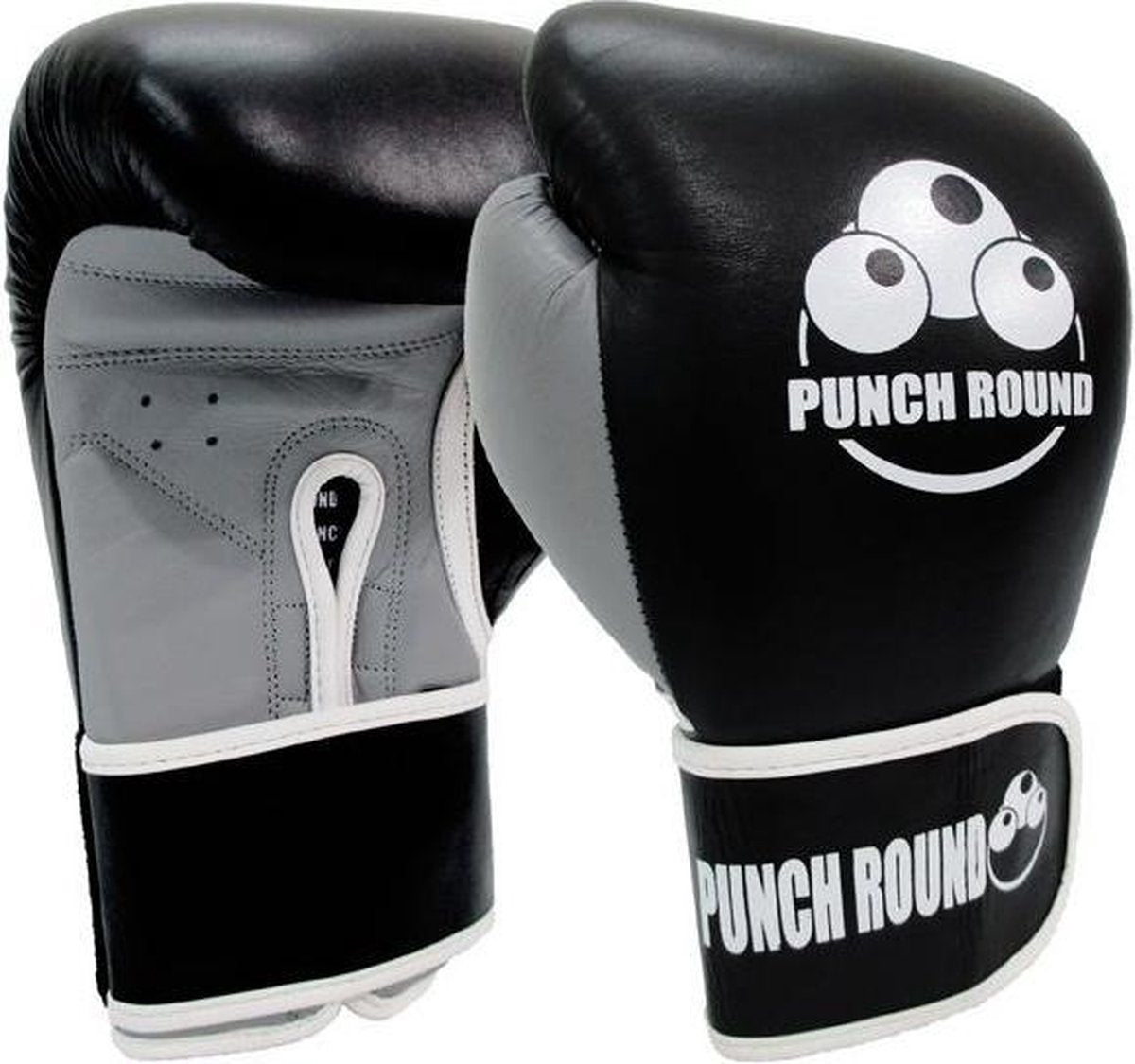 Punch Round ELITE PRO Bokshandschoenen Zwart Grijs 10 OZ Punch Round Bokshandschoenen