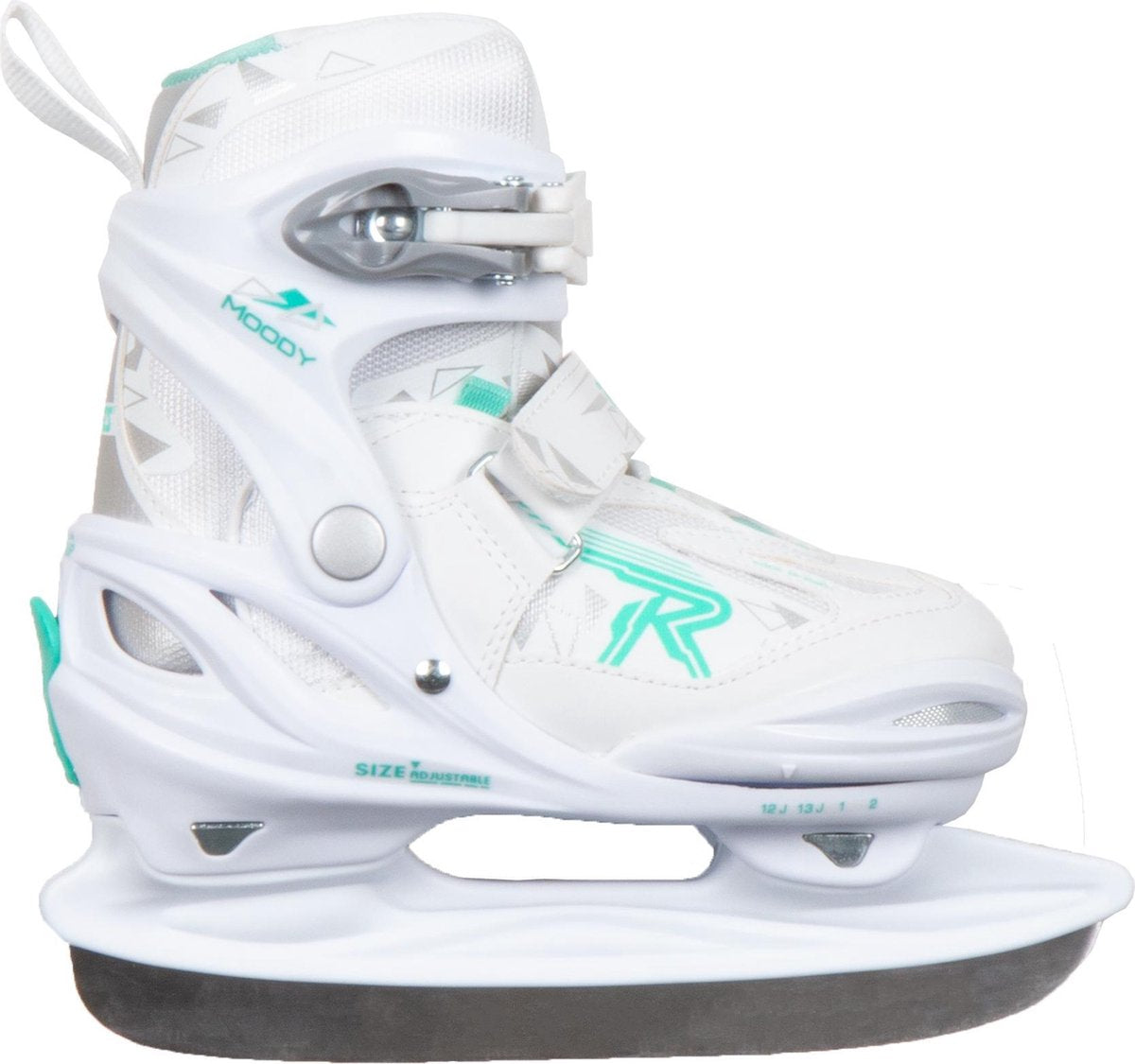 Roces Schaatsen - Maat 30-35 - Meisjes - wit/lichtgroen/aquablauw/zilver