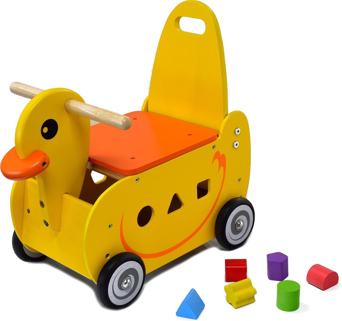 I'm Toy houten loopwagen eend met sorteerder