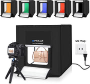 PULUZ 40cm opvouwbaar draagbaar 30W 5500K wit licht fotoverlichting studio-opname tentbox kit met 6 kleuren achtergronden (zwart