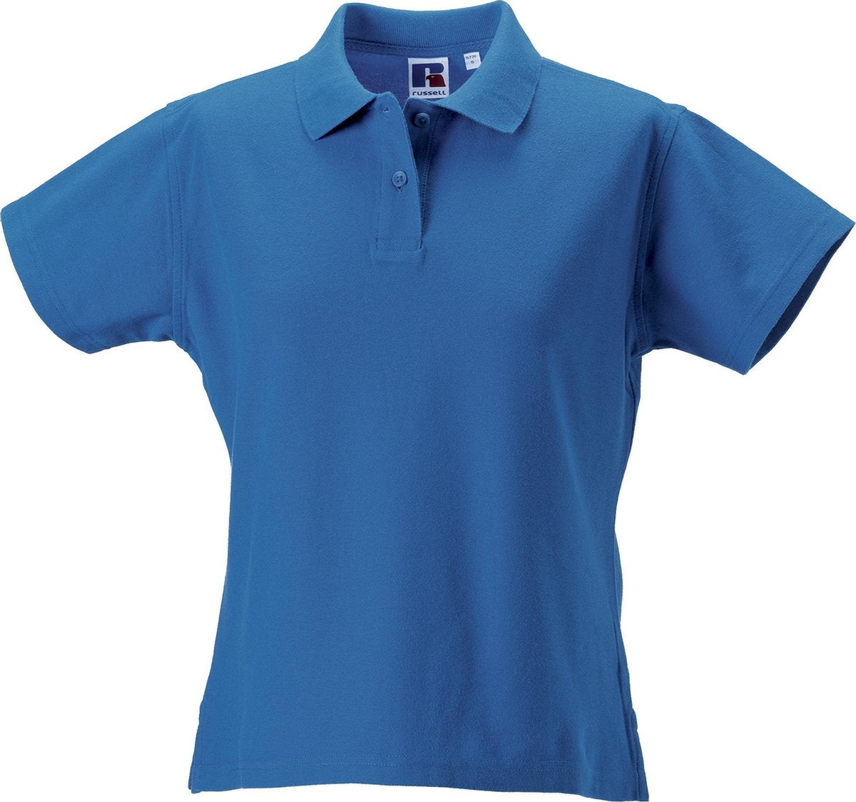 Russell Europa Vrouwen/dames Ultieme Klassieke Katoenen Korte Mouwen Poloshirt (Azuurblauw)