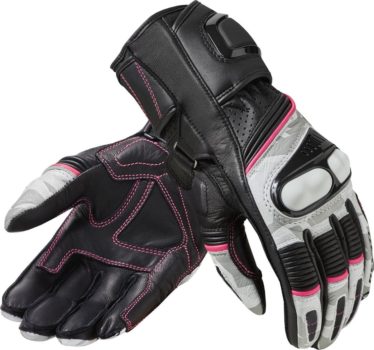 REV'IT! Xena 3 Lady Black White Motorcycle Gloves XS