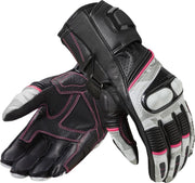 REV'IT! Xena 3 Lady Black White Motorcycle Gloves XS