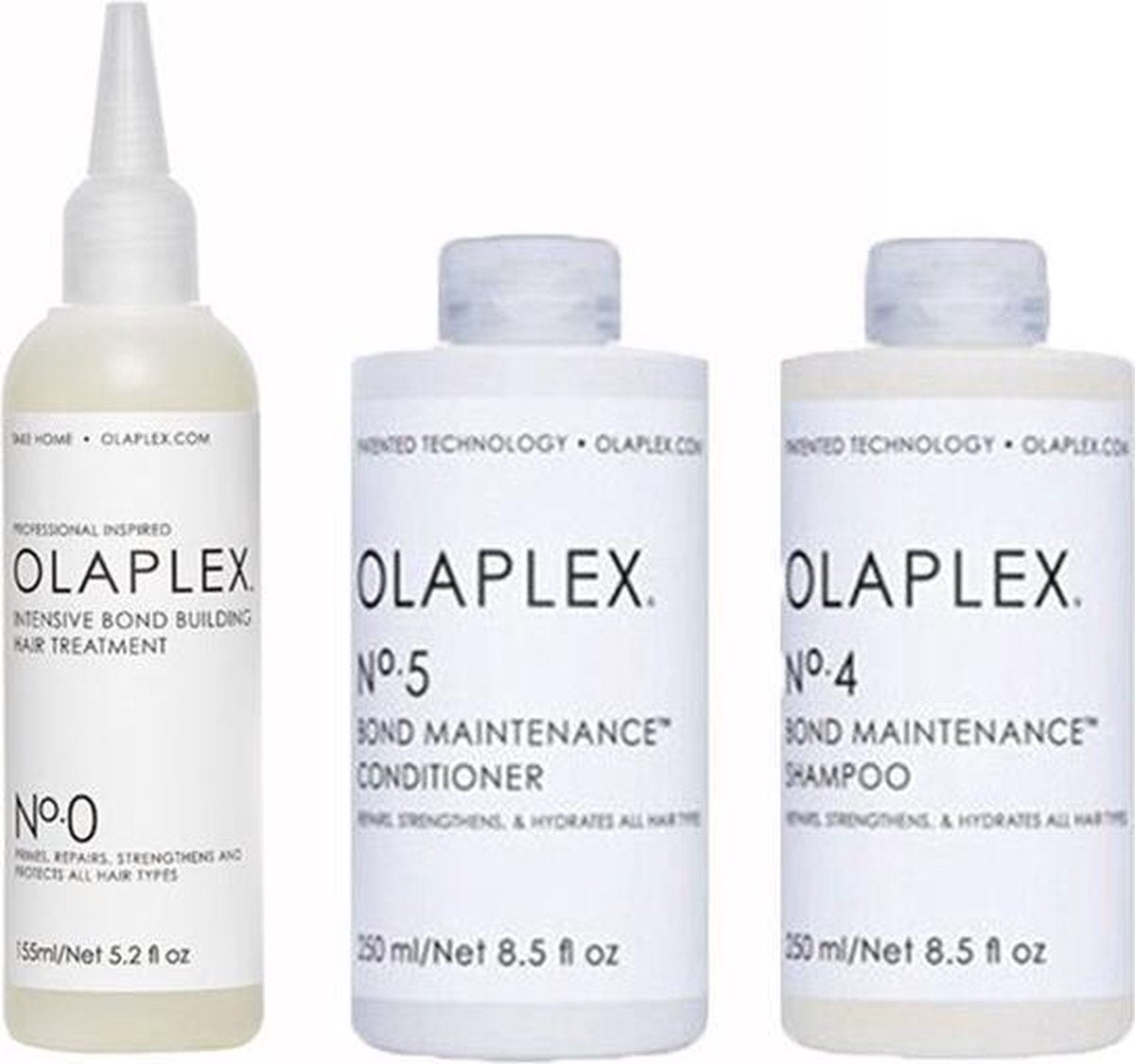 Beschadigd haar pakket Olaplex No.0 + 4 + 5