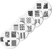Konad imageplate set  5 stuks - M70 t/m M74 - stempel nailart plate - stempel nailart plate-Nagel-stempel - nailart - plate