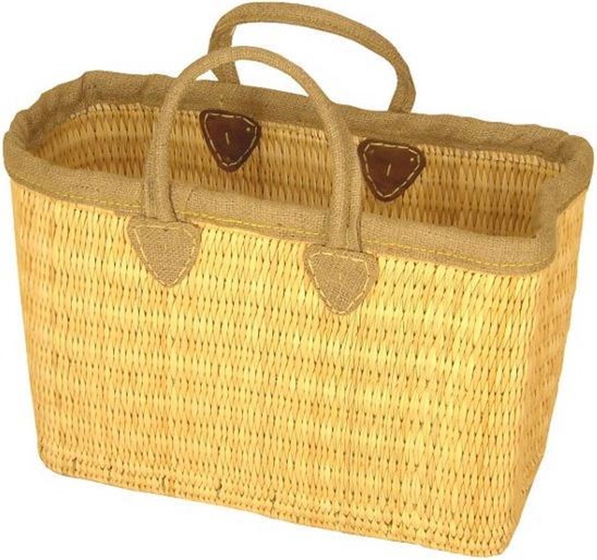 Rieten boodschappentas Jute - Draagtas