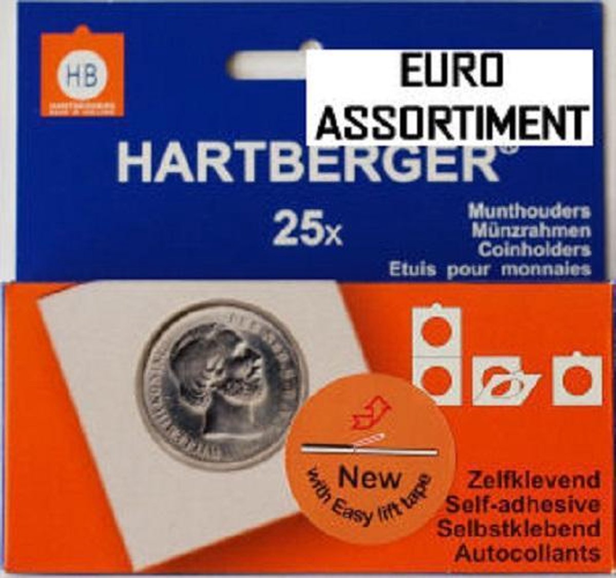 Hartberger Munthouders zelfklevend EURO assortiment(25x)