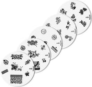 Konad imageplate set  5 stuks - M50 t/m M54 - stempel nailart plate - stempel nailart plate-Nagel-stempel - nailart - plate