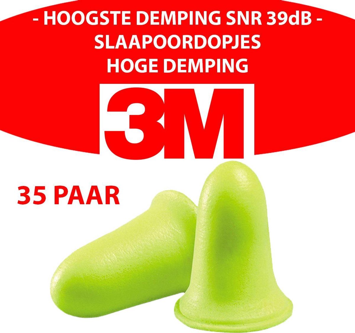 35 setjes Hoogste demping oordoppen SNR 39dB - 3M ear soft FX - slaap oordopjes