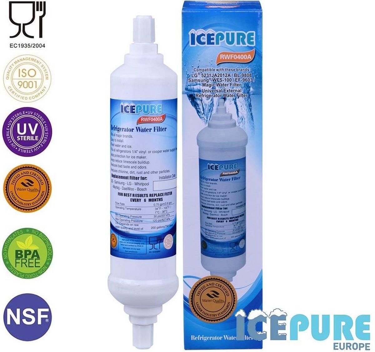 Samsung WSF-100 Waterfilter EF-9603 van Icepure RWF0400A
