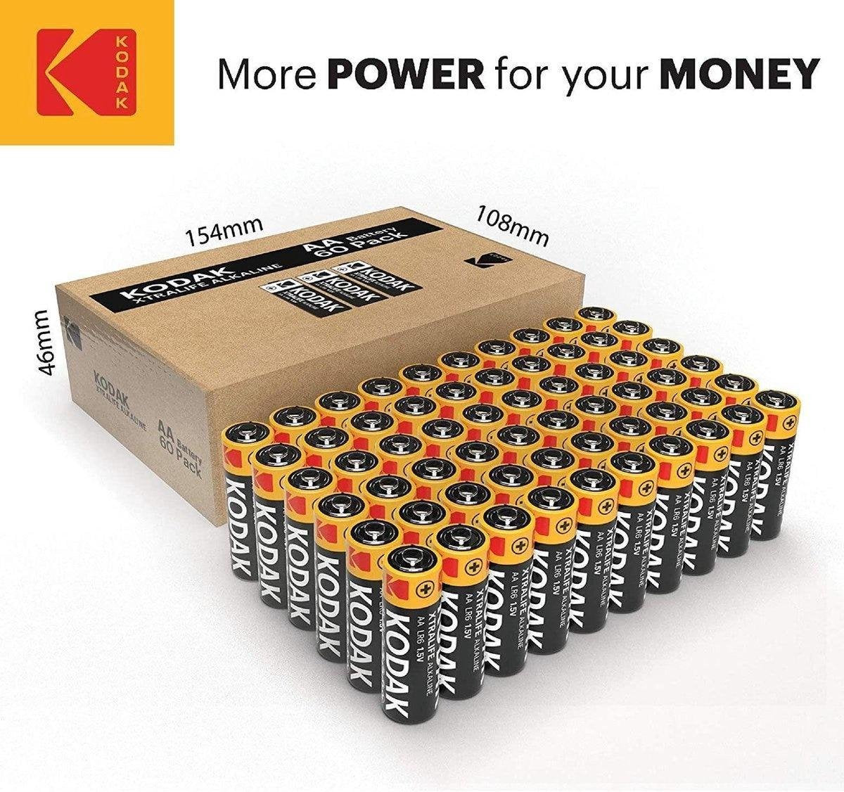 Kodak XTRALIFE alkaline AA/LR6 60 pack