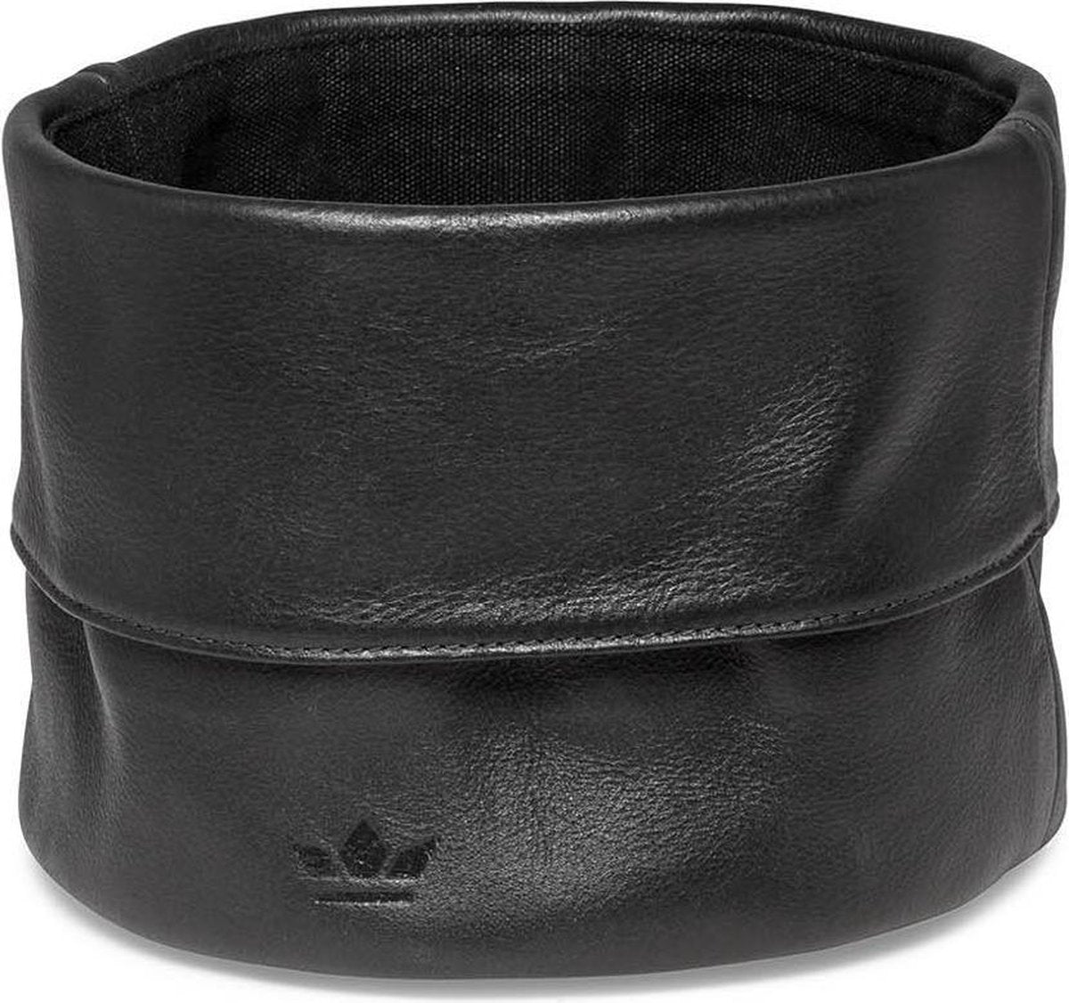 Dutchdeluxes - Broodmand - (Volnerf) Leder - Vintage Grijs - Rond ⌀20 cm x 15 cm