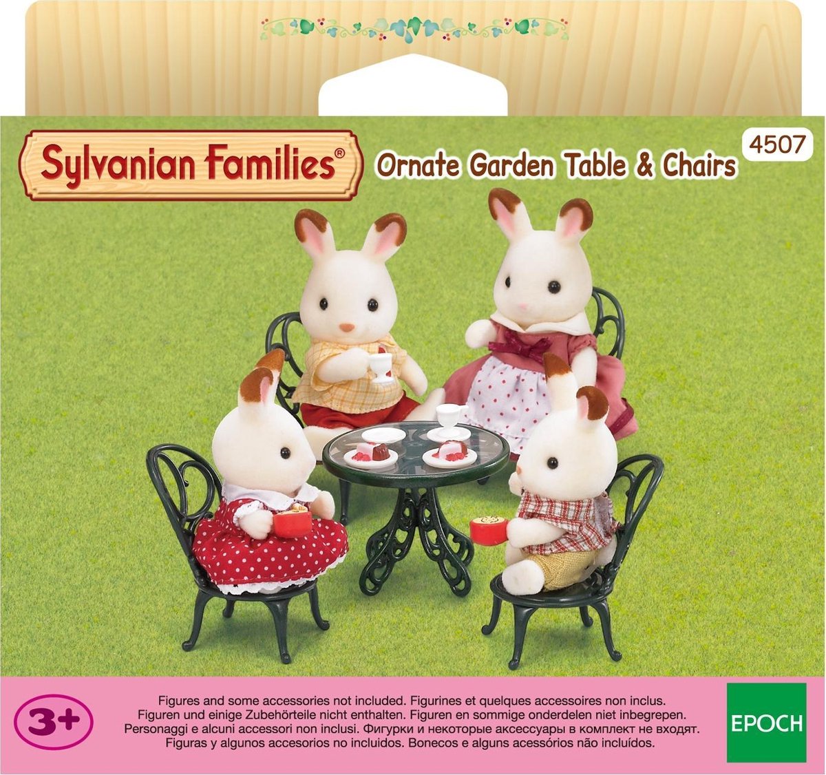 Sylvanian Families sierlijke tuintafel & stoelen 4507