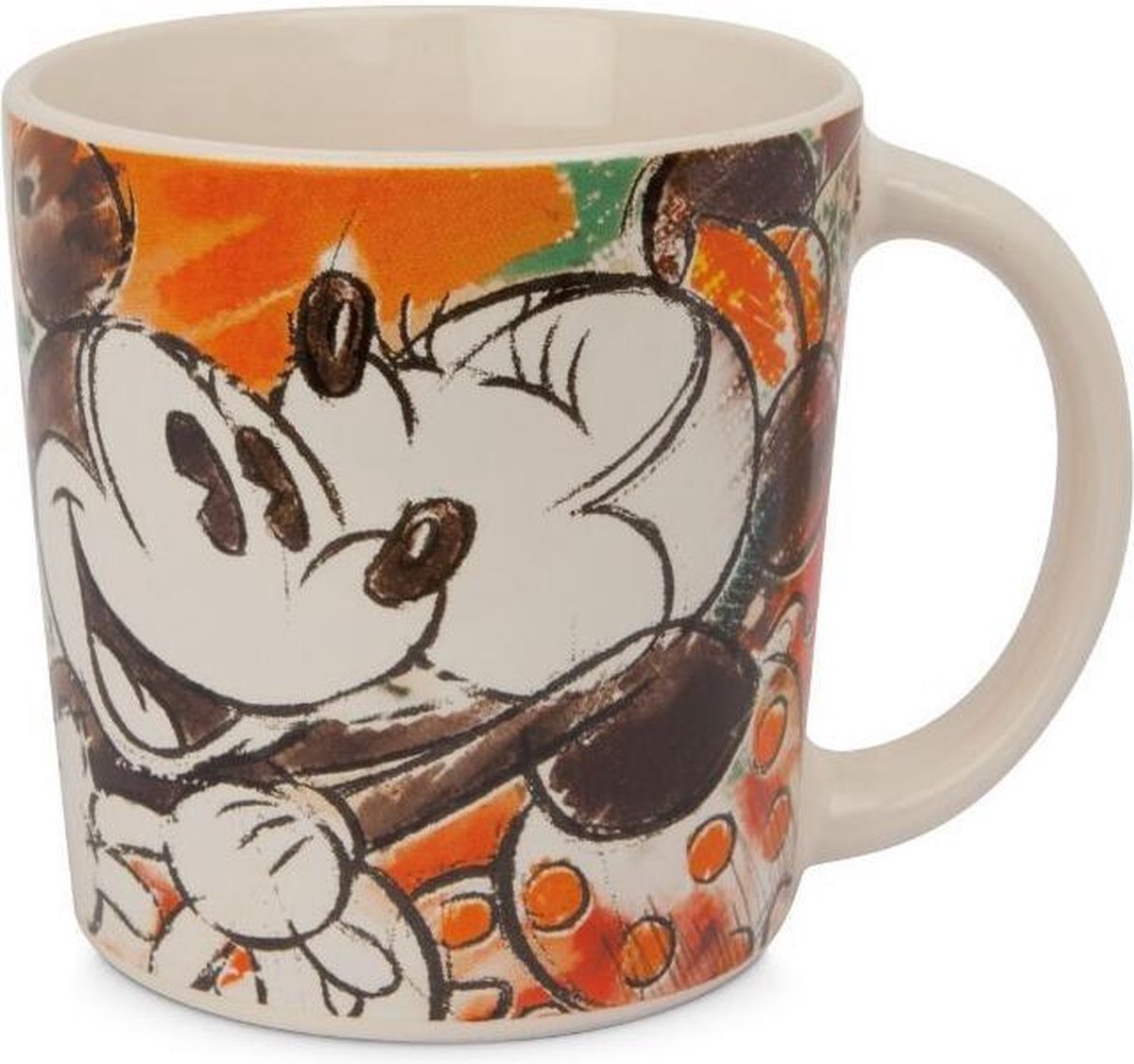 Disney Egan Mug Mickey Mouse Color Fun Ivory Orange 390ml