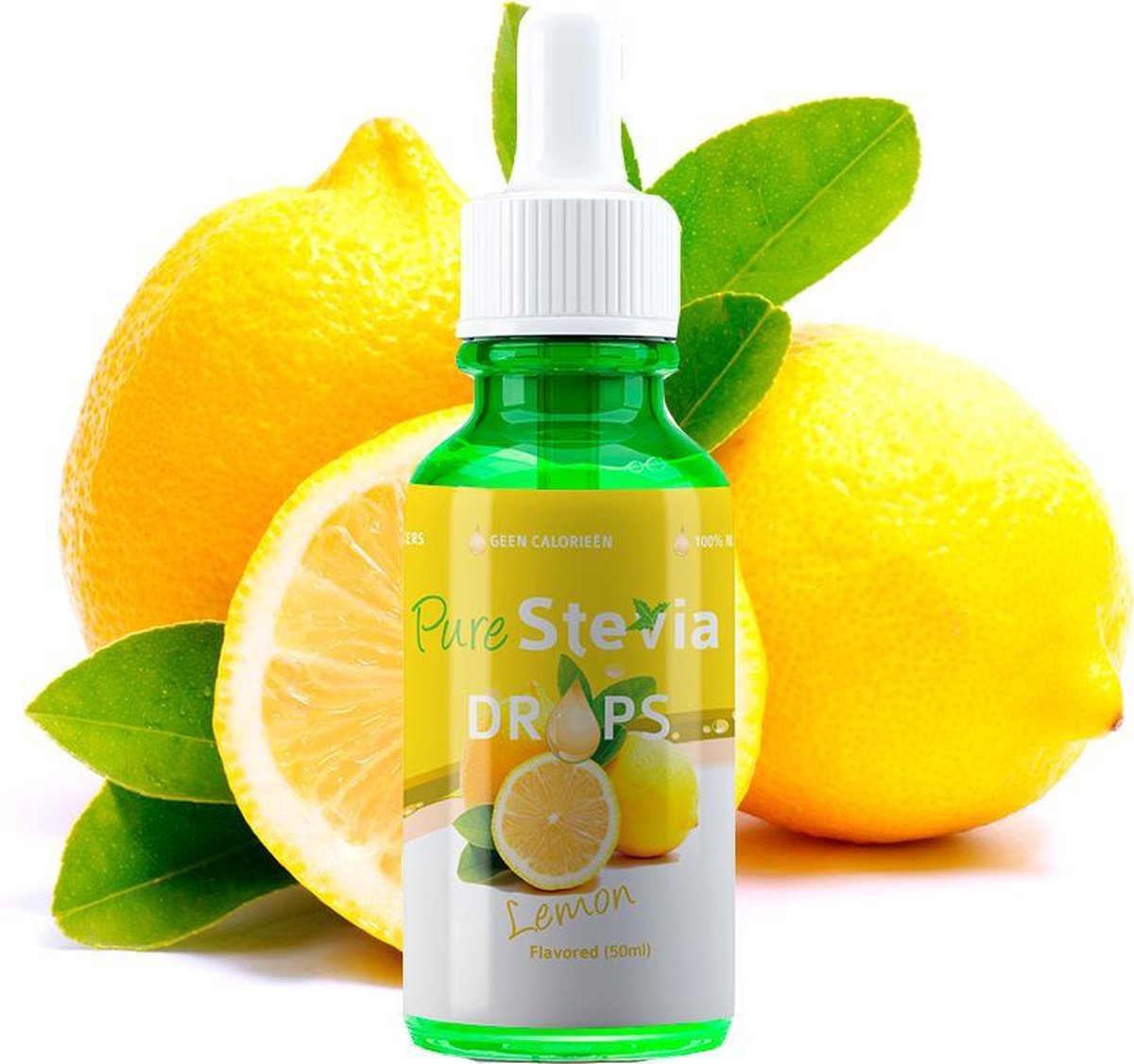 Stevia drops Citroen - 50ml druppelflesje - Zoetstof - Suiker vervanger - Purestevia