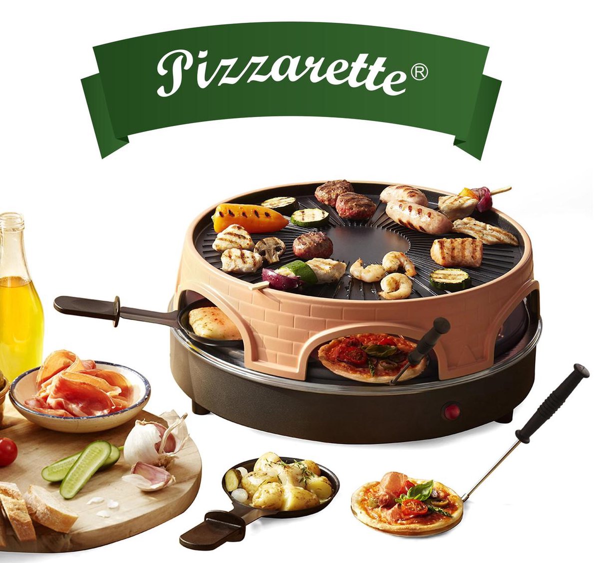 Emerio 3-in-1 - Pizzarette - 6 personen