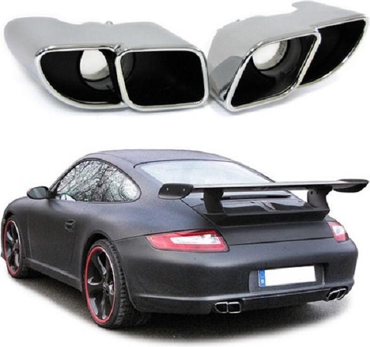 Turbo look RVS sierstukken voor Porsche 911 Carrera 997 S