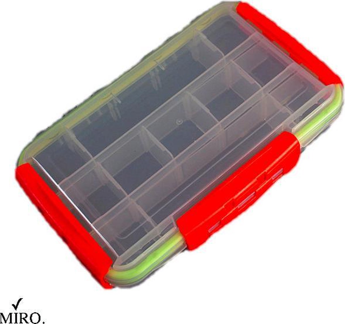 MIRO Viskoffer Tacklebox Organizer Transparant Handig Klik Systeem Maat L