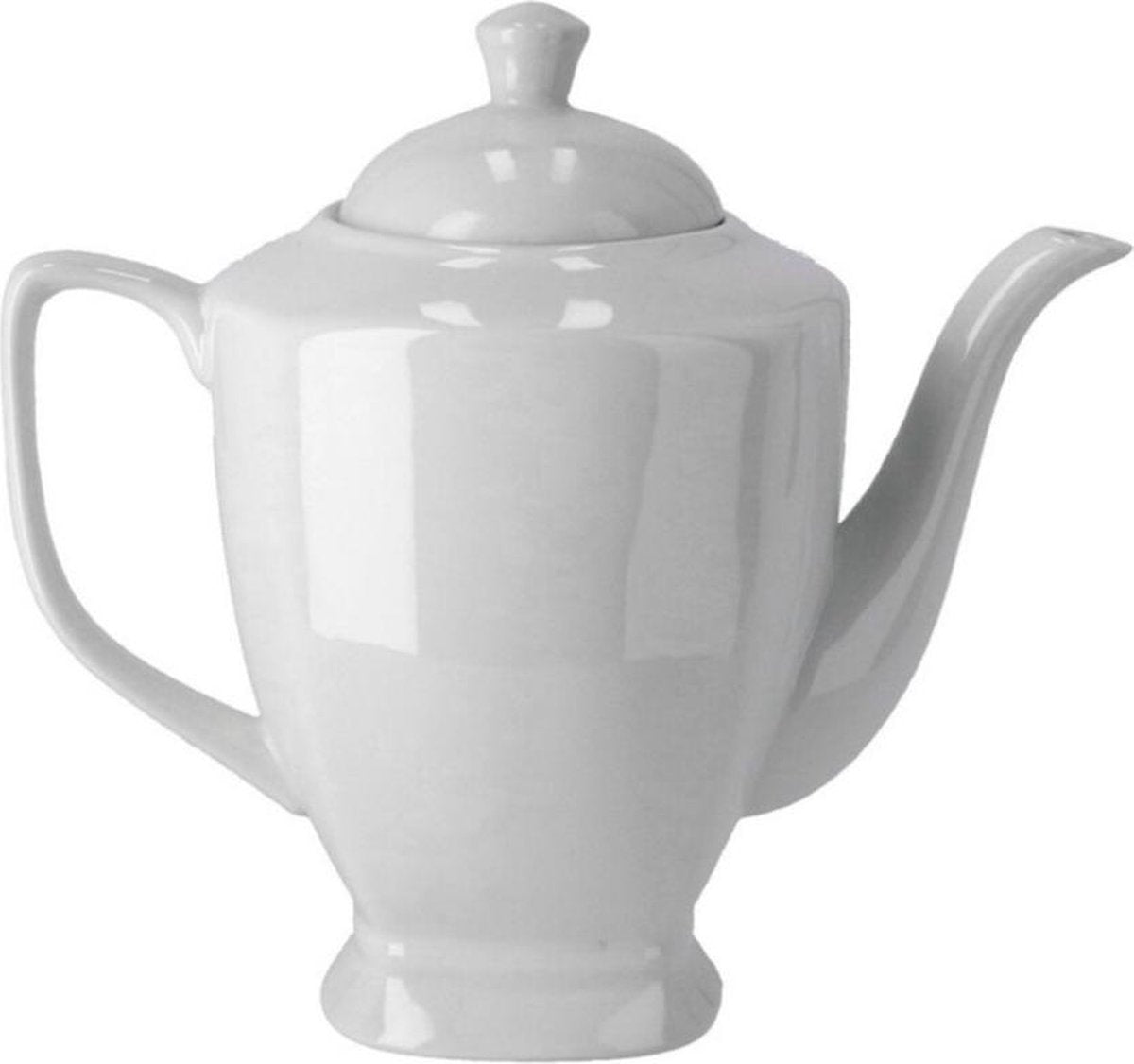 Gerimport Theepot 1200 Ml 20 Cm Porselein Wit 2-delig