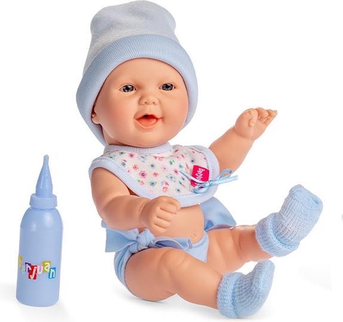 Berjuan Babypop Baby Pipí Meisjes 30 Cm Vinyl/textiel Blauw/wit
