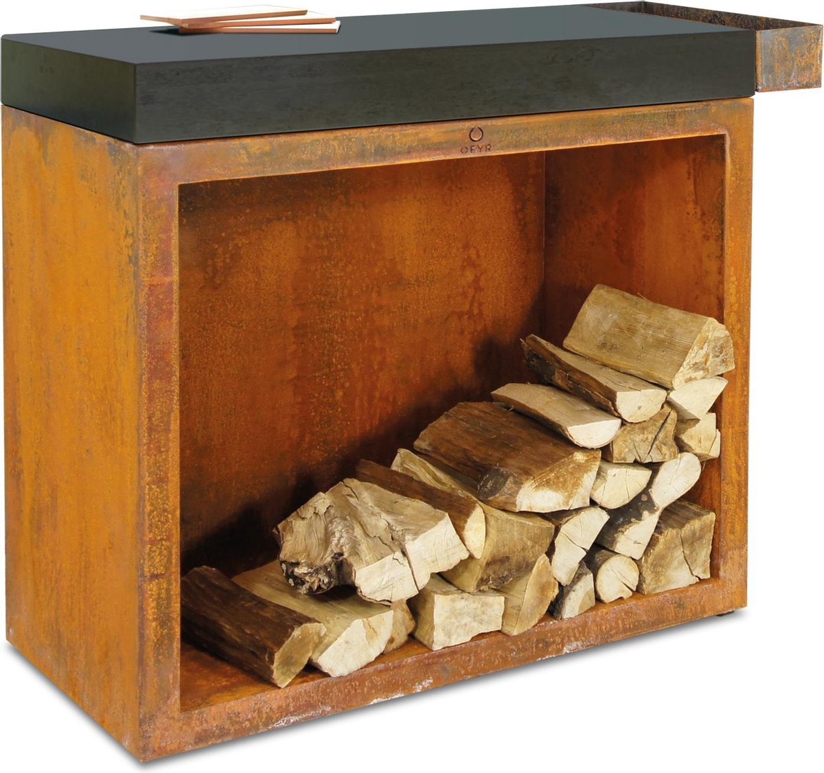 OFYR Butcher Block Storage 90 Ceramic Dark Grey