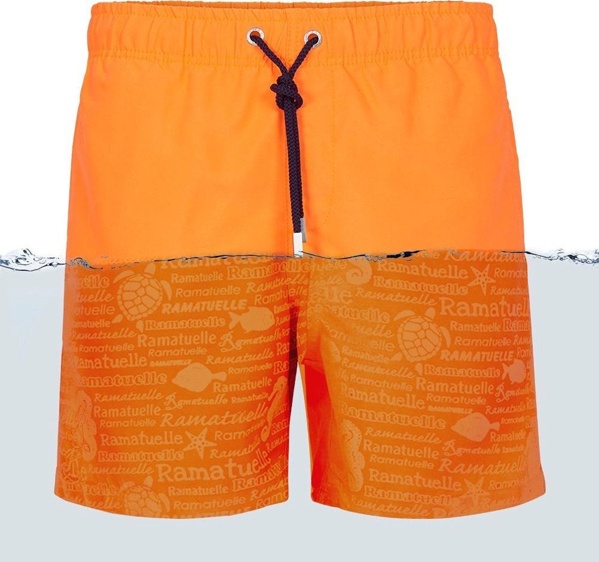 Ramatuelle  Zwembroek Heren -  Magic Print Fluor Orange - Maat XXL